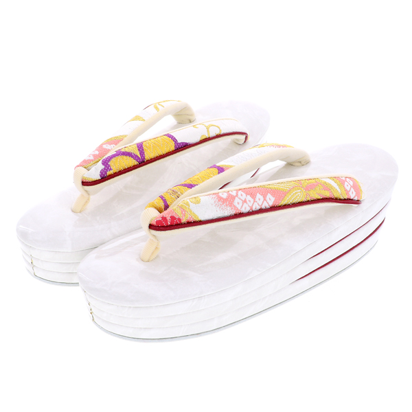 振袖草履バッグセット  「シルバー　桜」 Fサイズ(M〜Lサイズ相当) 振袖草履バッグ 振袖バッグ 振袖草履 成人式【メール便不可】