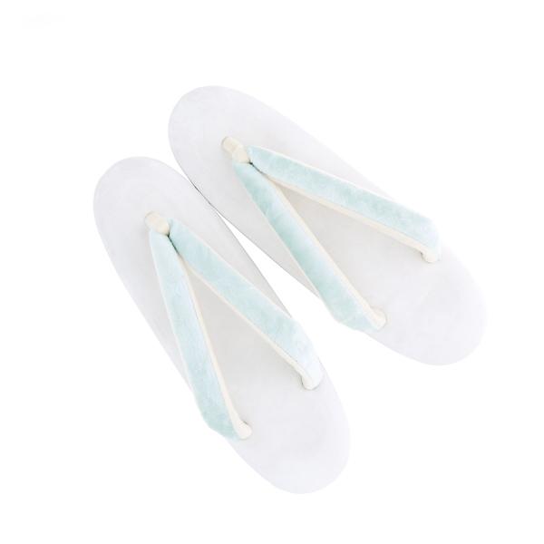 振袖草履バッグセット ベルベット  「アイスブルー」 Fサイズ(M〜Lサイズ相当) 振袖草履バッグ 振袖バッグ 振袖草履 成人式【メール便不可】