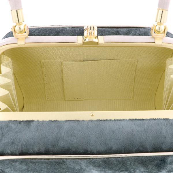 振袖草履バッグセット ベルベット  「スモークグリーン」 Fサイズ(M〜Lサイズ相当) 振袖草履バッグ 振袖バッグ 振袖草履 成人式【メール便不可】