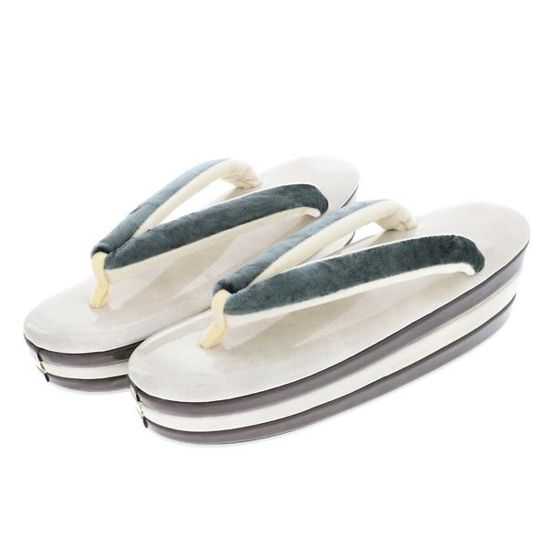 振袖草履バッグセット ベルベット  「スモークグリーン」 Fサイズ(M〜Lサイズ相当) 振袖草履バッグ 振袖バッグ 振袖草履 成人式【メール便不可】