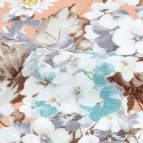 七五三 着物 7歳 ブランド 四つ身着物 単品 SugarKei シュガーケイ 「オレンジ、スミレに藤 アイボリー」 女の子 7才 女児用 子供着物 七才のお祝い着向け 【メール便不可】