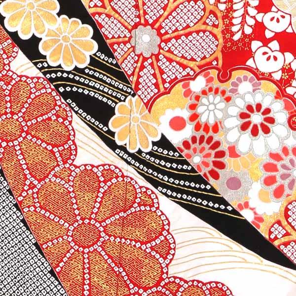 未仕立て 振袖 単品「象牙色地 熨斗取りに菊」日本製 仮絵羽 振り袖 正絹 着物 レディース 成人式 結婚式 結納 パーティー 晴れ着【メール便不可】