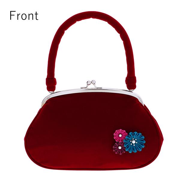 振袖 草履バッグセット「つまみのお花 真紅」Fサイズ 振袖草履バッグ 振袖バッグ 振袖草履 成人式【メール便不可】