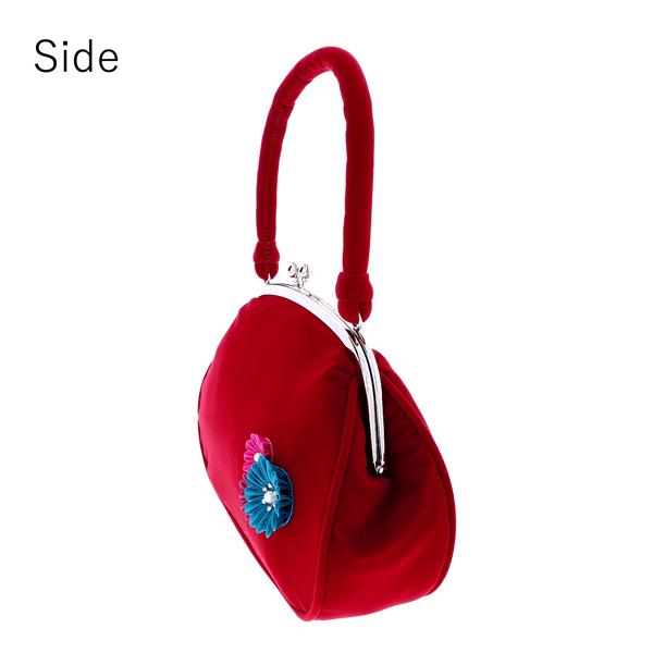 振袖 草履バッグセット「つまみのお花 真紅」Fサイズ 振袖草履バッグ 振袖バッグ 振袖草履 成人式【メール便不可】