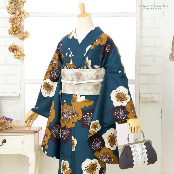 レース がま口バッグ「チャコールグレー」バッグ アンティーク調 カジュアル パーティー お洒落 普段使い 成人式 振袖 着物 和装 和服 卒業式 謝恩会 袴 洋服 和装バッグ カバン かばん 鞄【メール便不可】