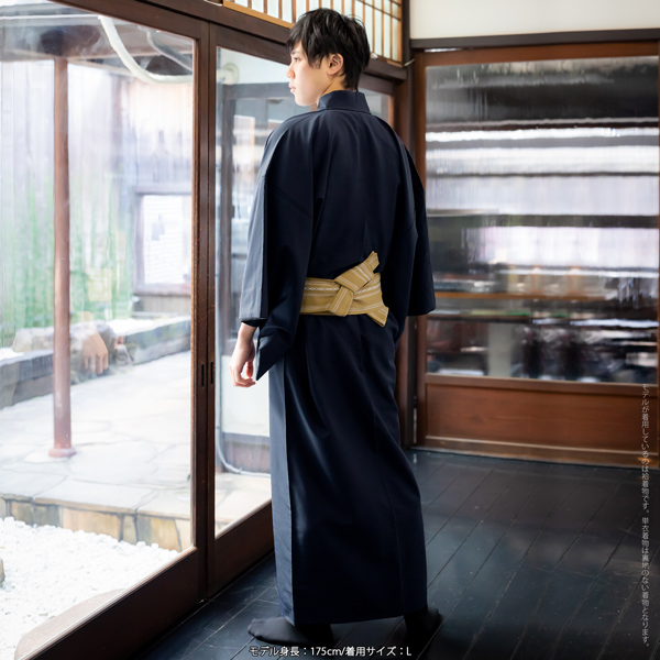 着物 男性 洗える着物 メンズ着物 単衣着物と角帯の2点セット 「単衣着物 シラチャ・ダークブラウン　全2色」 男性用着物セット 男着物2点セット 単衣着物 ポリエステル着物 サイズ S M L LL 3L 男性着物 お仕立て上がり ひとえ プレタ着物 男着物セット mens kimono hitoe 【メール便不可】