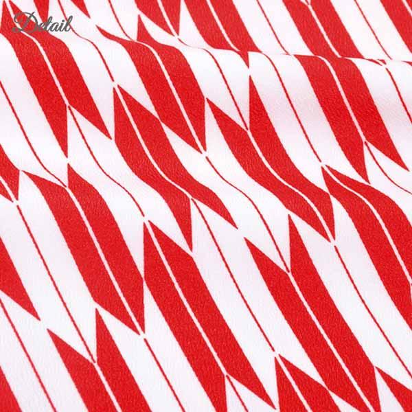 袴セット ジュニア 小学生 女の子「矢羽　赤×白＋紺」 卒業式 子供用 133〜159cm (着物+袴+二尺袖用襦袢+袴下帯) 3S・SS/2S・S・Mサイズ 女の子袴セット 大人の小さいサイズ 矢羽根 矢絣【メール便不可】