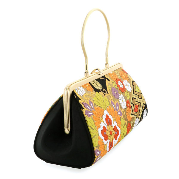 振袖 草履バッグセット ブランド 世美庵「黒地 唐華に菊」Lサイズ 日本製 振袖草履バッグ 振袖バッグ 振袖草履 成人式【メール便不可】