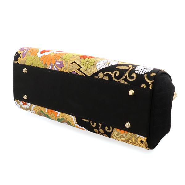 振袖 草履バッグセット ブランド 世美庵「黒地 唐華に菊」Lサイズ 日本製 振袖草履バッグ 振袖バッグ 振袖草履 成人式【メール便不可】