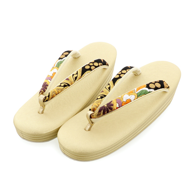 振袖 草履バッグセット ブランド 世美庵「黒地 唐華に菊」Lサイズ 日本製 振袖草履バッグ 振袖バッグ 振袖草履 成人式【メール便不可】