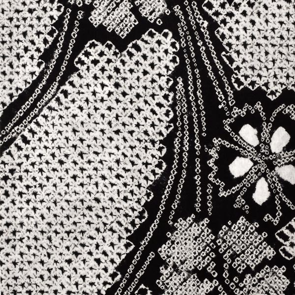 お仕立て上がり絞り浴衣単品「チャーミングなでしこ　黒」有松絞り 女性浴衣単品 レディース浴衣単品 綿 お仕立て上がり浴衣 yukata【メール便不可】