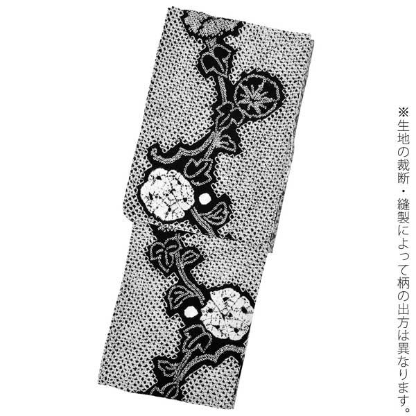 お仕立て上がり絞り浴衣単品「チャーミングあさがお　黒」有松絞り 女性浴衣単品 レディース浴衣単品 綿 お仕立て上がり浴衣 yukata【メール便不可】