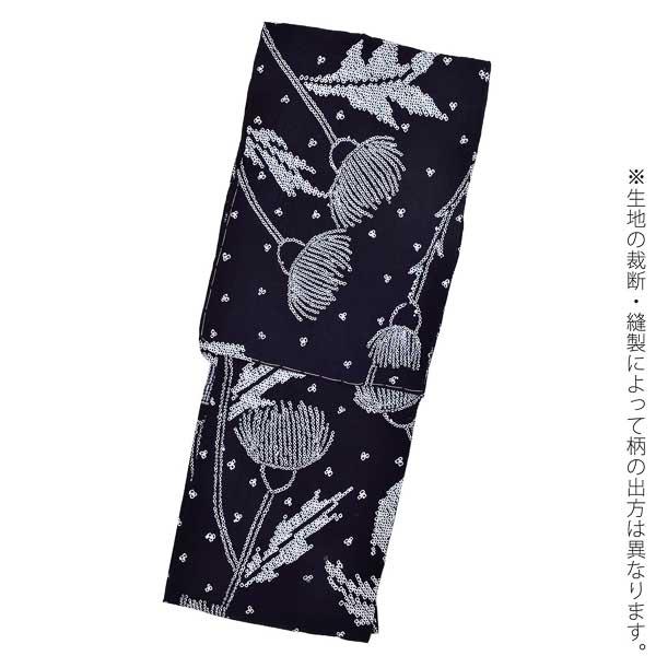 お仕立て上がり絞り浴衣単品「あざみ　紺」有松絞り 女性浴衣単品 レディース浴衣単品 綿 お仕立て上がり浴衣 yukata【メール便不可】