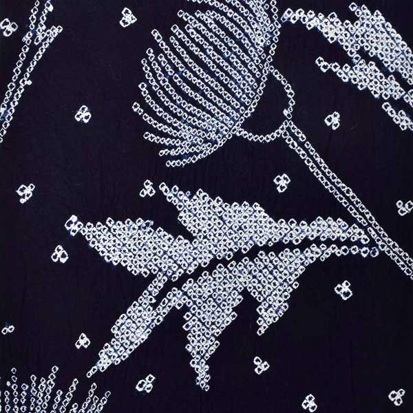 お仕立て上がり絞り浴衣単品「あざみ　紺」有松絞り 女性浴衣単品 レディース浴衣単品 綿 お仕立て上がり浴衣 yukata【メール便不可】