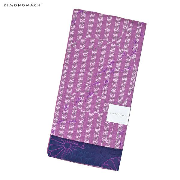 ブランド浴衣セット 浴衣と半幅帯の2点セット 「浴衣 白地 朝顔、紺＋半幅帯 水面（みなも） 若紫」 平祐奈 小袋帯 レディース Fサイズ 女性浴衣 綿浴衣 変わり織り浴衣 【メール便不可】