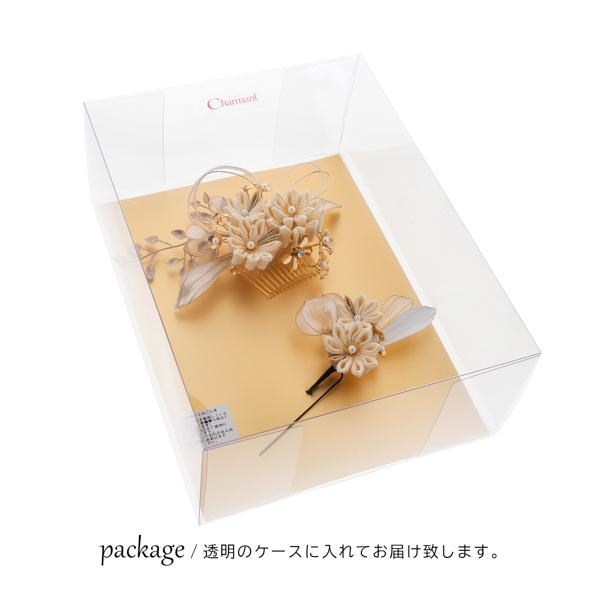 成人式 髪飾り 卒業式 コームとUピンの2点セット「ネールピンク つまみのお花とディップフラワー、水引」日本製 コーム Uピン 水引 振袖用髪飾り 結婚式 前撮り 後撮り 着物【メール便不可】