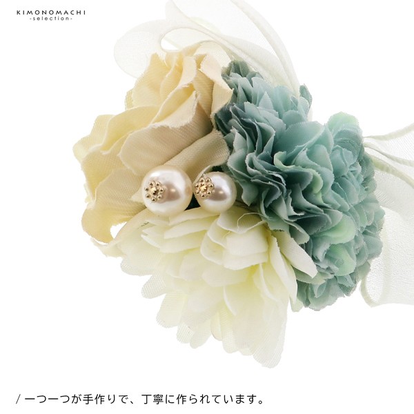 髪飾り クリップ 単品 「リボンブーケ パープル・ローズレッド・ブルー」 ヘアアクセサリー 大人用・子供用 レディース 浴衣 カジュアル着物 七五三 女の子 ワンポイント【メール便不可】