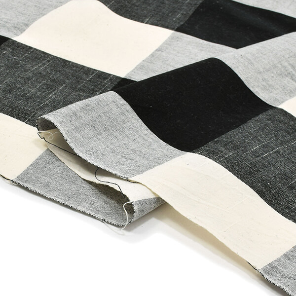 伊勢木綿 洗える着物 単品「重ね格子黒×白」お仕立て上がり 木綿きもの 日本製 三重県 伝統工芸品 単衣 綿 カジュアル チェック 小紋 レディース キモノ kimono【メール便不可】