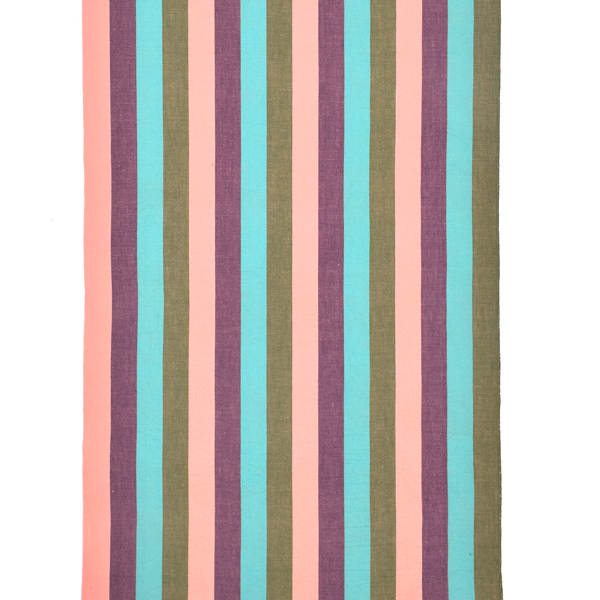 伊勢木綿 洗える着物 反物 レディース「縦縞　利休×浅葱×紫×桃色」未仕立て 木綿きもの 日本製 三重県 伝統工芸品 単衣 綿 カジュアル 小紋 レディース【メール便不可】