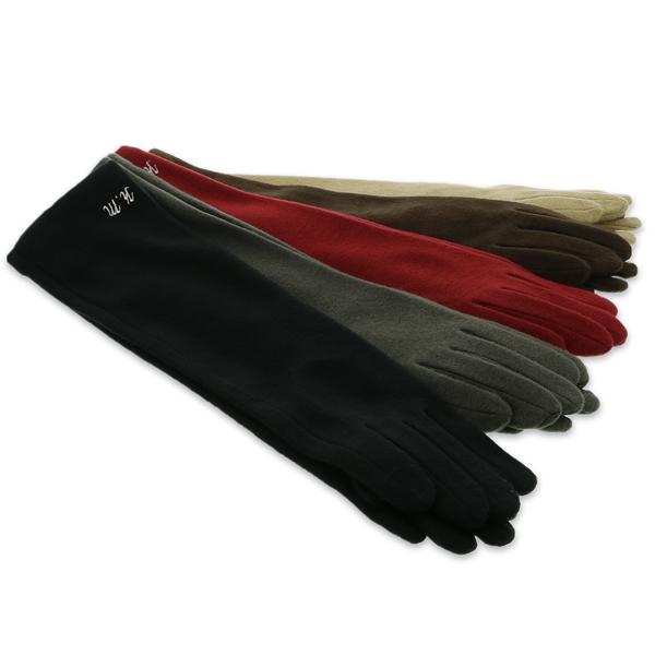 名入れ刺繍 ロング手袋 レディース「ブラック・グレー・ワイン・ブラウン・オークル」暖かい スマホ、スマートフォン対応 タッチパネルOK おしゃれ 女性用 グローブ 防寒 寒さ対策 手ぶくろ プレゼント ギフト 着物、洋服に KIMONOMACHIオリジナル【ラッピング無料】【送料無料】＜H＞【メール便不可】