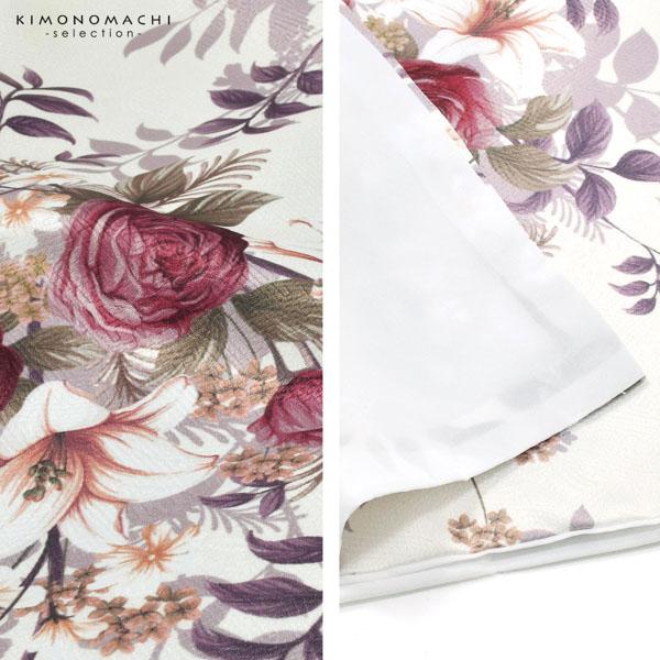 袴 セット 卒業式 女性 4点セット「二尺袖：ブーケ　オフホワイト＋袴：アンティークブラウン　椿の刺繍＋袴下帯：白 麻の葉＋襦袢」卒業式 女性 レディース お仕立て上がり 袴セット 二尺袖着物セット 着物 二尺着物 袴【メール便不可】