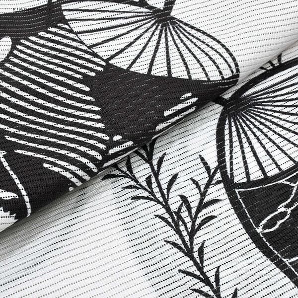 浴衣 レディース 単品 お仕立て上がり浴衣 綿絽浴衣「うちわ　白地、墨黒」えんむすび Fサイズ シック 大人 モダン 粋 古典 ゆかた 女性 ブランド ブランド浴衣 花火大会 夏祭り 綿 絽 夏着物にも【メール便不可】