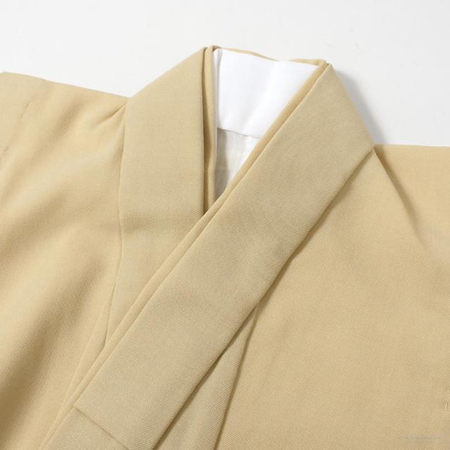 七五三 着物 男の子 5歳 羽織袴セット「ベージュ リーフ」フルセット 5歳向け 5才 五歳 男児用 着物セット 子供着物 五才のお祝い着【メール便不可】