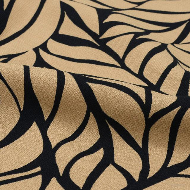 七五三 着物 男の子 5歳 羽織袴セット「ベージュ リーフ」フルセット 5歳向け 5才 五歳 男児用 着物セット 子供着物 五才のお祝い着【メール便不可】