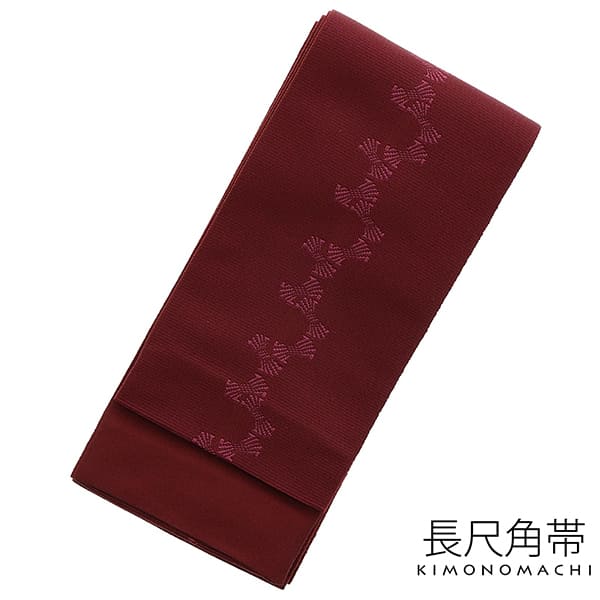 角帯 長尺 男性用角帯単品「赤紫色 束ね熨斗」日本製 4.4m ポリエステル 小袋帯 大きいサイズ メンズ 男性用 紳士帯 浴衣帯 KIMONOMACHI 京都きもの町オリジナル 【メール便不可】