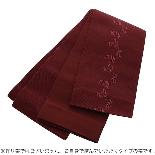 角帯 長尺 男性用角帯単品「赤紫色 束ね熨斗」日本製 4.4m ポリエステル 小袋帯 大きいサイズ メンズ 男性用 紳士帯 浴衣帯 KIMONOMACHI 京都きもの町オリジナル 【メール便不可】