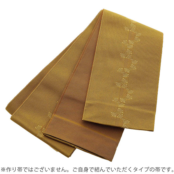 角帯 長尺 男性用角帯単品「金茶色 束ね熨斗」日本製 4.4m ポリエステル 小袋帯 大きいサイズ メンズ 男性用 紳士帯 浴衣帯 KIMONOMACHI 京都きもの町オリジナル 【メール便不可】