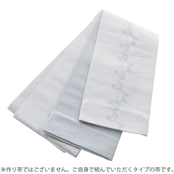 角帯 長尺 男性用角帯単品「白鼠色 束ね熨斗」日本製 4.4m ポリエステル 小袋帯 大きいサイズ メンズ 男性用 紳士帯 浴衣帯 KIMONOMACHI 京都きもの町オリジナル 【メール便不可】