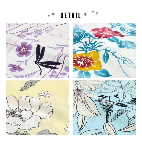 浴衣 子供 女の子 子供浴衣セット（浴衣＋帯） 浴衣2点セット「秋草の縞・露芝に椿・アネモネ・百合」全4柄 110cm/120cm/130cm/140cm/150cm こども 子ども キッズ ジュニア ゆかた 花火大会 夏祭り 夕涼み yukata set【メール便不可】