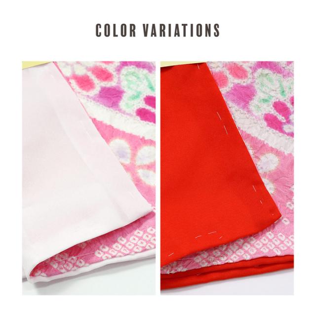 七五三 7歳 四つ身着物フルセット「赤、絞り　束ね熨斗に手鞠」女の子 7才 女児用 子供着物 七才のお祝い着向け【メール便不可】