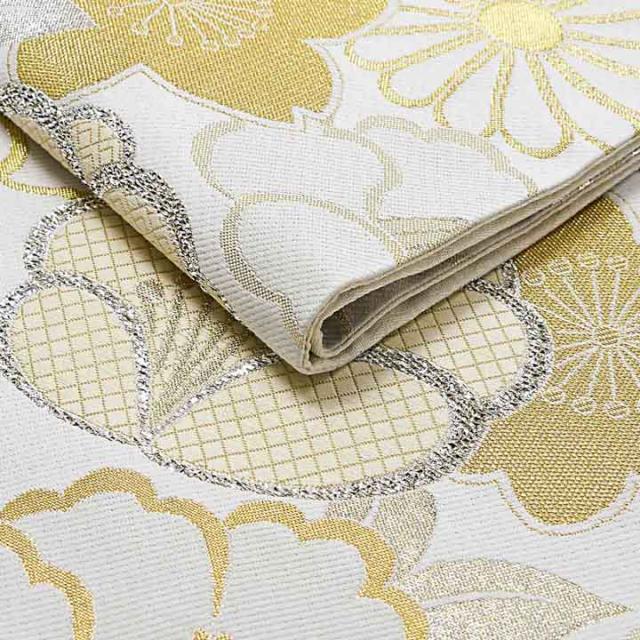 振袖 袋帯 単品「白地、金銀　四季花紋」日本製 お仕立て上がり 振袖用 袋帯 お仕立て済 振袖帯 結婚式 成人式 フォーマル【メール便不可】