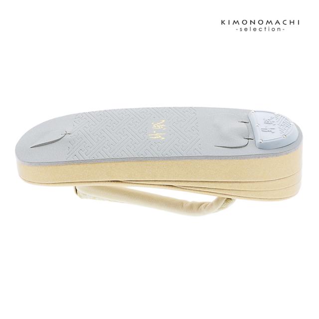 礼装 草履 バッグ セット レディース 礼装用草履バッグセット 紗織「シルバー×ゴールド　羊歯菱に花紋」M/Lサイズ 日本製 礼装草履バッグ 礼装バッグ 礼装草履【メール便不可】