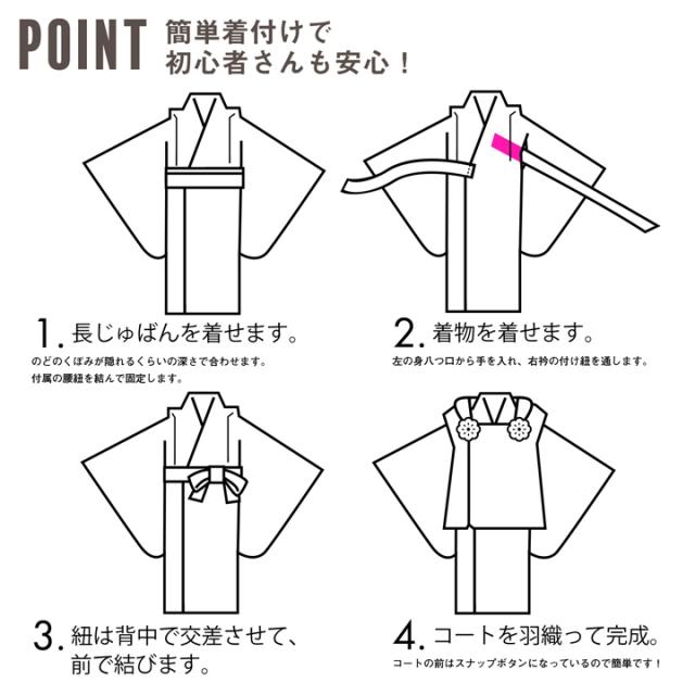七五三 着物 3歳 男の子 被布セット「白　象牙色・水色　白・水色　黄色、格天井に宝尽くし」三歳男児被布セット 子供着物 フルセット 三才のお祝い着 3才向け【メール便不可】