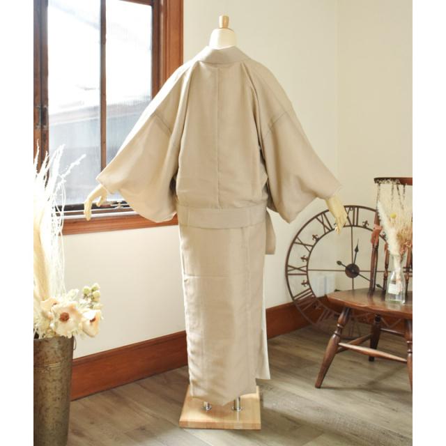 【二部式着物 色無地 洗える着物】色無地 洗えるセパレート着物「洗える着物 色無地 砂色・秘色 2色」お仕立て上がり プレタ 旅館 和食店 制服 サイズ：M L カラー：ブルー ベージュ 女性 袷 レディース【メール便不可】