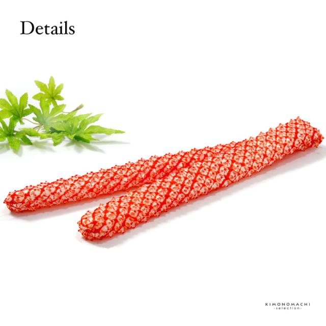 京かのこ 七五三 女の子 髪飾り「赤・ピンク・紫・黄色」正絹 日本製 京染め 日本髪 鹿の子 2分の1成人式 ハーフ成人式 十三参 十歳 女児 753