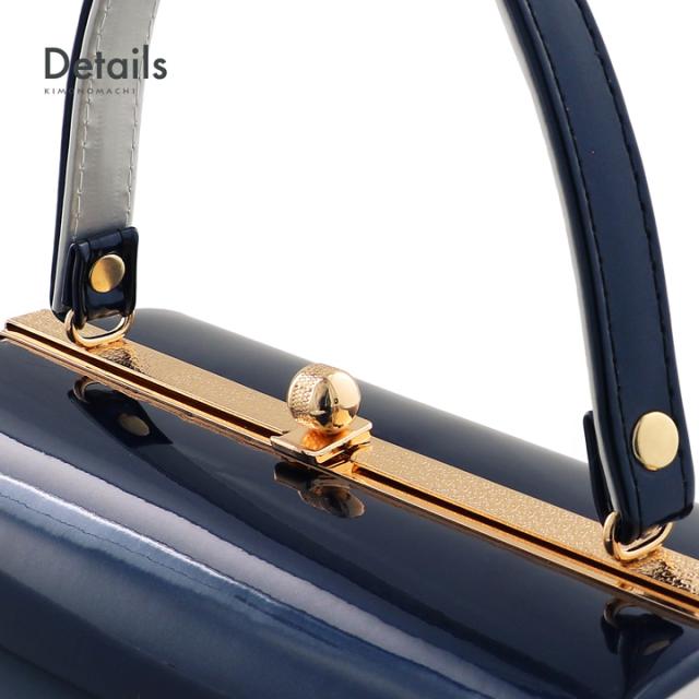 振袖 草履 バッグ 成人式「深藍×銀」Fサイズ レディース 振袖用草履バッグセット エナメル 無地 振袖 草履 バッグ【メール便不可】