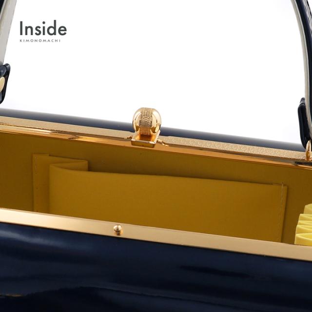 振袖 草履 バッグ 成人式「深藍×銀」Fサイズ レディース 振袖用草履バッグセット エナメル 無地 振袖 草履 バッグ【メール便不可】