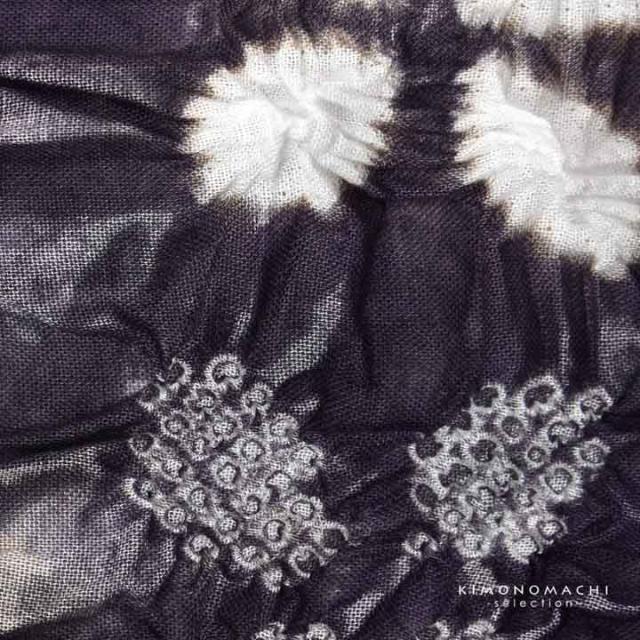 絞り浴衣反物「明媚 滅紫色」有松絞り 女性浴衣 レディース浴衣 絞り浴衣 綿浴衣 未仕立て【メール便不可】