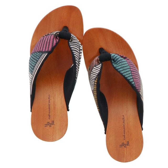 mizutori 下駄 レディース「hitete 6.5 クロスライン KC-57」みずとり 水鳥 女性下駄単品 日本製 足が痛くなりにくい 履き心地の良い下駄 女下駄 女性 浴衣・夏着物に 浴衣下駄【メール便不可】