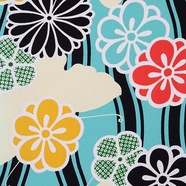【中古品】ジュニア用 振袖単品 「水色 立涌に蝶」 仕立て上がり 襦袢プレゼント 小振袖 着物 子ども 子供 キッズ ジュニア 女の子 卒業式 小学校 小学生 中学校 中学生 十三参り 十三詣り 1/2成人式 ハーフ成人式 貸衣装処分 レンタル処分品【メール便不可】