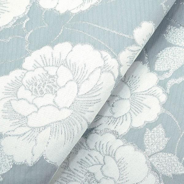 【中古品】振袖 帯 振袖用袋帯 「銀 牡丹」 仕立て上がり 振袖用 礼装用袋帯 ポリエステル 成人式 貸衣装処分 レンタル処分品【メール便不可】