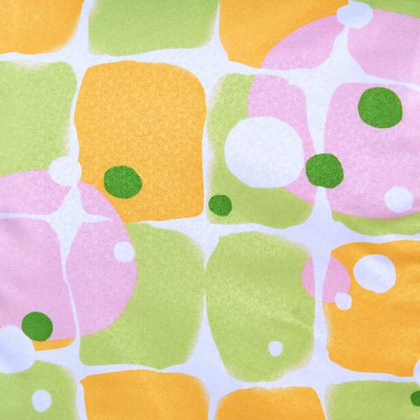 【中古品】二尺袖 単品「パステル格子水玉」貸衣装処分 レンタル処分品 卒業式 【メール便不可】