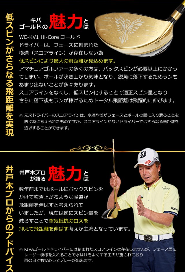 安い国産 ワールドイーグル PAY マーケット - ワールドゴルフ ゴルフを楽しむすべてのかたに|商品ロットナンバー:265156371 KIVAシリーズ KV1 TICNゴールド ハイコア高反発ドライバーの通販はau 新作