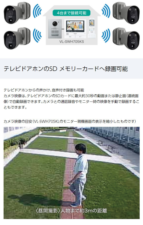 Panasonic VL-WD813X センサーライト付きカメラ 2台セット 表せる