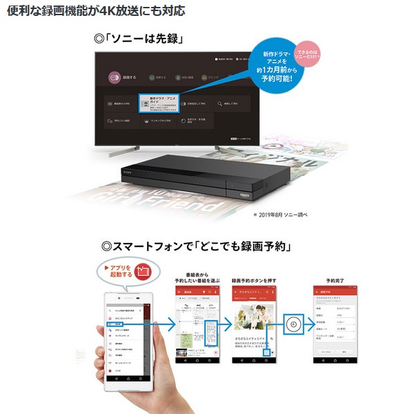 国産超歓迎 BDZ-FBW2000 + 4Kチューナー×2)の通販はau PAY マーケット - ぎおん|商品ロットナンバー:399484262 ソニー ブルーレイディスクレコーダー 2TB (2チューナー 新作人気