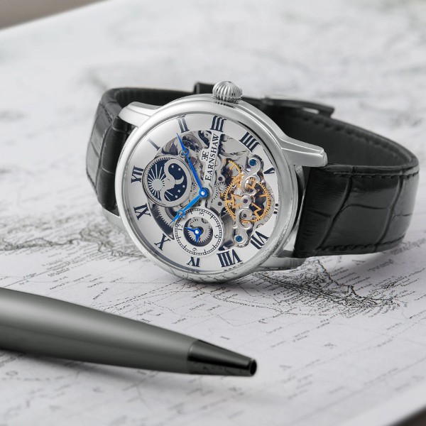 EARNSHAW アーンショウ メンズ腕時計 ES-8006-01 LONGITUDE CLASSIC WHITE 自動巻き スケルトン 革ベルト  44mm 国内正規品の通販はau PAY マーケット - ぎおん | au PAY マーケット－通販サイト